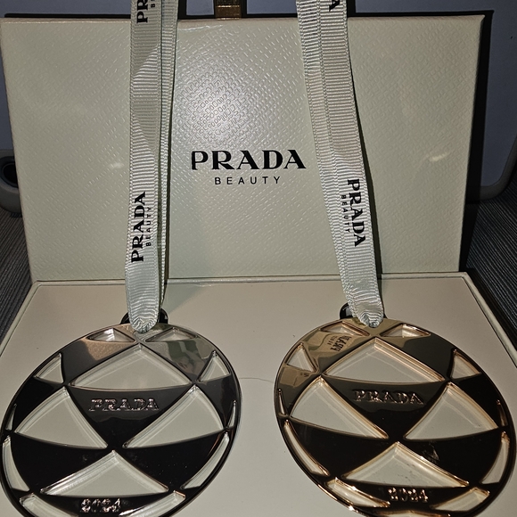 Prada Other - Prada Silver and Rose Gold Holiday Ornaments